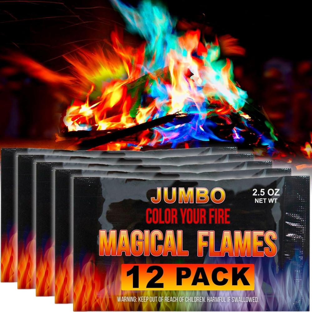 image:imageMagical Flames Fire Color Changing Packets Fire Pit 25 Pack Fire Color Packets for Camping Essentials Campfire Bonfire amp Fireplaces Campfire Accessories Cosmic FlamesJumbo 12Pack