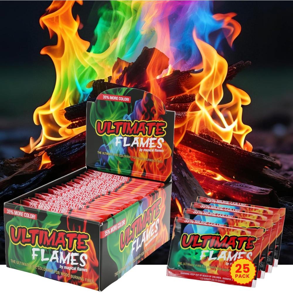 image:imageMagical Flames Fire Color Changing Packets Fire Pit 25 Pack Fire Color Packets for Camping Essentials Campfire Bonfire amp Fireplaces Campfire Accessories Cosmic FlamesUltimate 25Pack