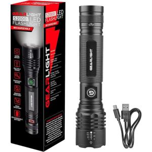 GearLight S2000 LED Flashlight High Lumens – Super Bright, Powerful, Mid-Size Tactical Flashlight for Outdoor Activity & Emergency Use – S2000-1 Pack, (Batteries Not Included)(S2000)