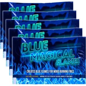Magical Flames Blue Fire Color Packets – Vibrant Flames for Campfire, Bonfire, Outdoor Fireplace