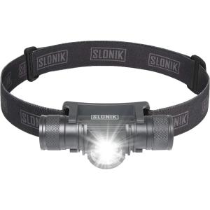 SLONIK Headlamp Rechargeable – 1000 Lumen LED USB Rechargeable Headlight – IPX4 Waterproof Head Lamp with Bright 60 ft Flashlight Beam – Hiking & Outdoor Camping Gear, Black – LED Headlamp(Black)